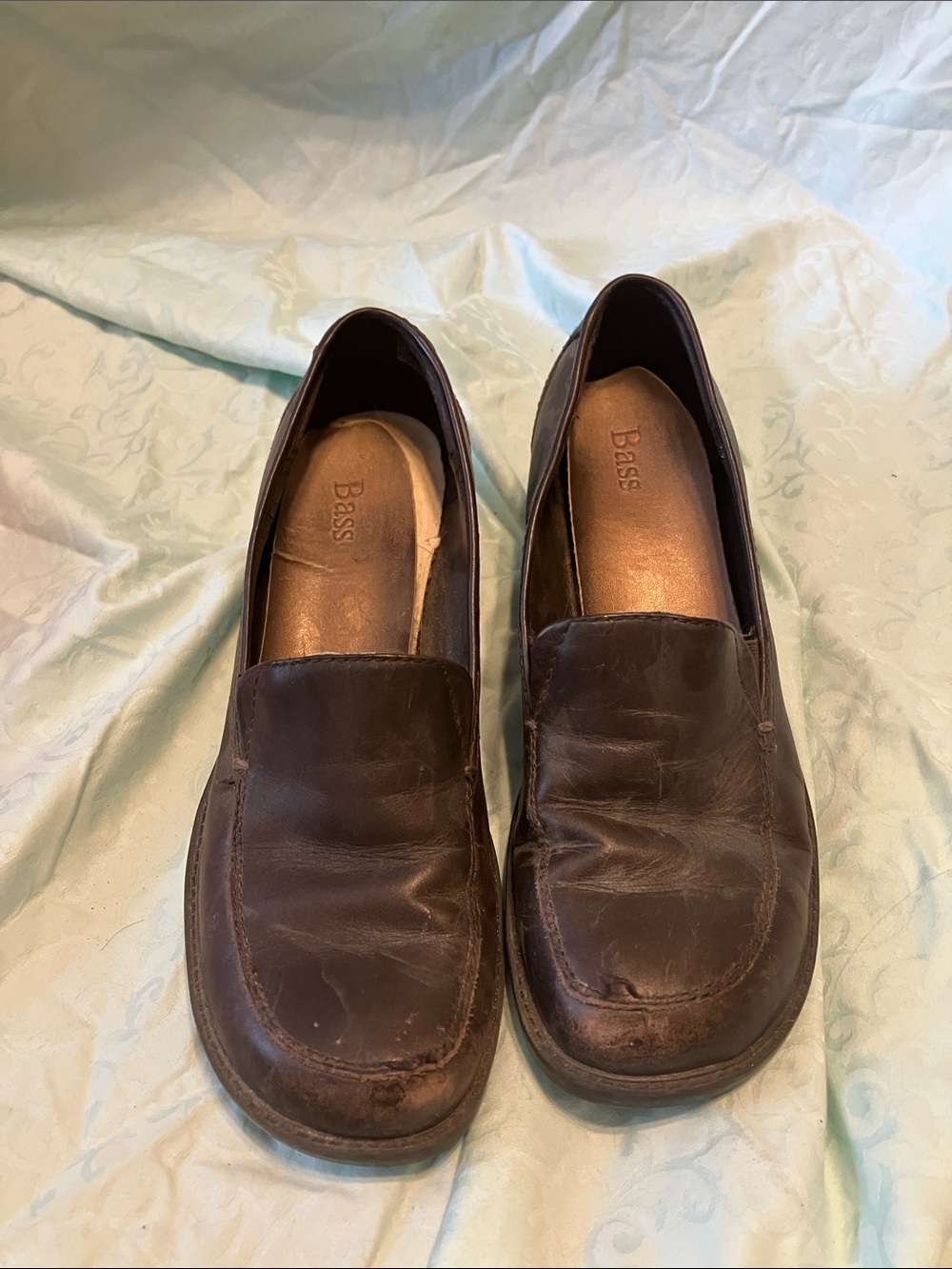 Bass Brown Leather Slip-On Loafers